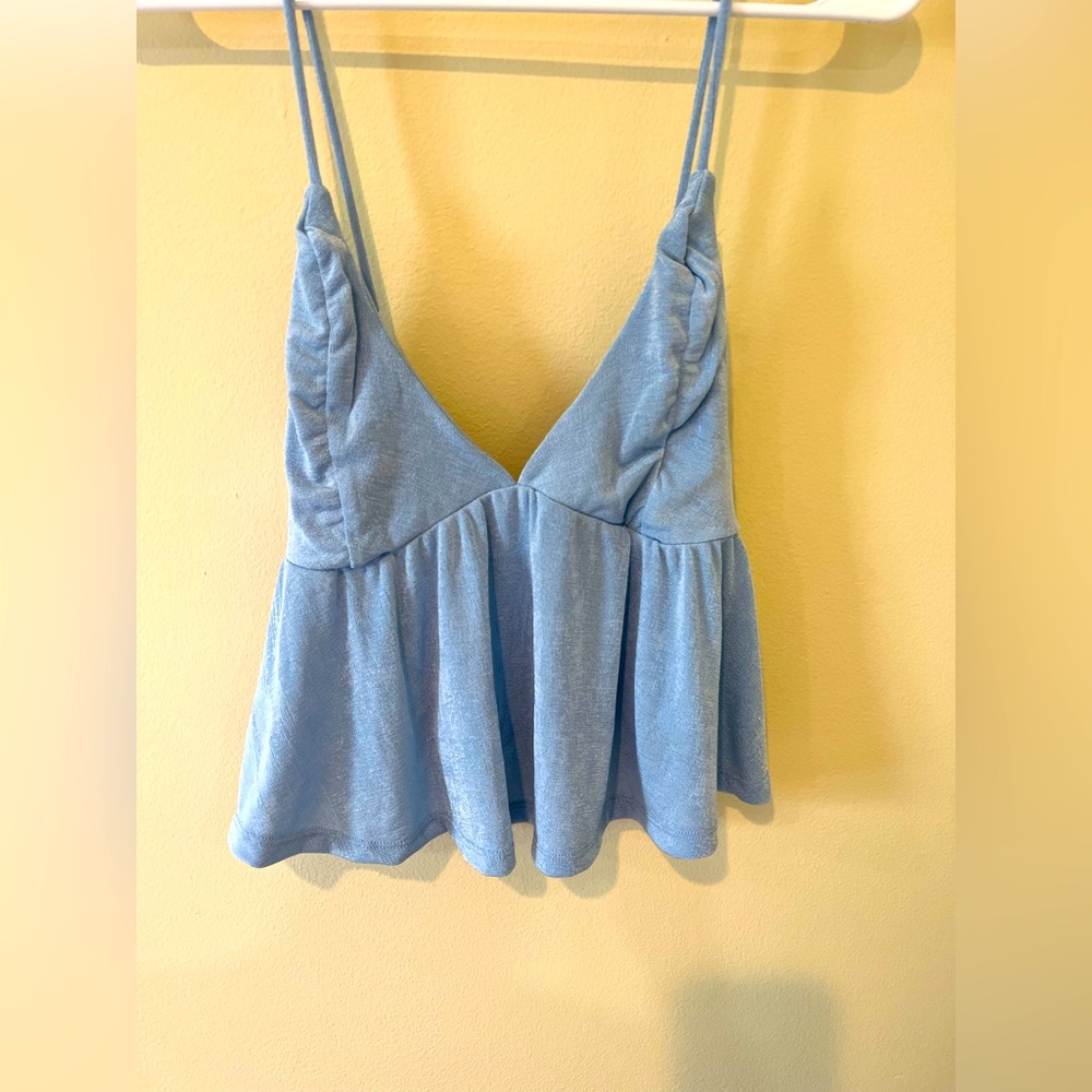 Blue crop top